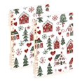 thumbnail image 1 of FORMRS 1-Subject Spiral Notebook 8" x 5" College Ruled 60 Refillable Sheet A5 Hard Cover, 2 Pack, Red Nordic Christmas, 1 of 7