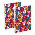thumbnail image 1 of FORMRS 1-Subject Spiral Notebook 8" x 5" College Ruled 60 Refillable Sheet A5 Hard Cover, 2 Pack, Red Whimsical Floral, 1 of 7