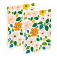 thumbnail image 1 of FORMRS 1-Subject Spiral Notebook 8" x 5" College Ruled 60 Refillable Sheet A5 Hard Cover, 2 Pack, Retro Orange Floral, 1 of 7
