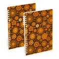 thumbnail image 1 of FORMRS 1-Subject Spiral Notebook 8" x 5" College Ruled 60 Refillable Sheet A5 Hard Cover, 2 Pack, Retro Orange Flowers, 1 of 7