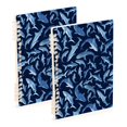 thumbnail image 1 of FORMRS 1-Subject Spiral Notebook 8" x 5" College Ruled 60 Refillable Sheet A5 Hard Cover, 2 Pack, Watercolor Shark Pattern, 1 of 7