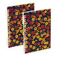 thumbnail image 1 of FORMRS 1-Subject Spiral Notebook 8" x 5" College Ruled 60 Refillable Sheet A5 Hard Cover, 2 Pack, Yellow Floral, 1 of 7