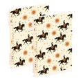 thumbnail image 1 of FORMRS 1-Subject Spiral Notebook 8" x 5" College Ruled 60 Refillable Sheet A5 Hard Cover, Beige Horses Field Pattern, 1 of 7