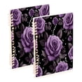 thumbnail image 1 of FORMRS 1-Subject Spiral Notebook 8" x 5" College Ruled 60 Refillable Sheet A5 Hard Cover, Black Roses, 1 of 7