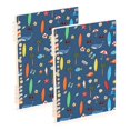 thumbnail image 1 of FORMRS 1-Subject Spiral Notebook 8" x 5" College Ruled 60 Refillable Sheet A5 Hard Cover, Blue Beach Pattern, 1 of 7