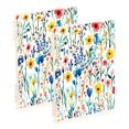 thumbnail image 1 of FORMRS 1-Subject Spiral Notebook 8" x 5" College Ruled 60 Refillable Sheet A5 Hard Cover, Blue Wildflower Pattern, 1 of 7