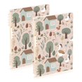 thumbnail image 1 of FORMRS 1-Subject Spiral Notebook 8" x 5" College Ruled 60 Refillable Sheet A5 Hard Cover, Brown Goose Pattern, 1 of 7