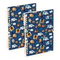 thumbnail image 1 of FORMRS 1-Subject Spiral Notebook 8" x 5" College Ruled 60 Refillable Sheet A5 Hard Cover, Cartoon Mail Truck Pattern, 1 of 7