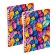 thumbnail image 1 of FORMRS 1-Subject Spiral Notebook 8" x 5" College Ruled 60 Refillable Sheet A5 Hard Cover, Colorful Leaves, 1 of 7