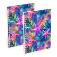 thumbnail image 1 of FORMRS 1-Subject Spiral Notebook 8" x 5" College Ruled 60 Refillable Sheet A5 Hard Cover, Colorful Starfish, 1 of 7
