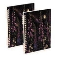 thumbnail image 1 of FORMRS 1-Subject Spiral Notebook 8" x 5" College Ruled 60 Refillable Sheet A5 Hard Cover, Dark Gothic Floral, 1 of 7