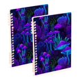 thumbnail image 1 of FORMRS 1-Subject Spiral Notebook 8" x 5" College Ruled 60 Refillable Sheet A5 Hard Cover, Dark Mushrooms Pattern, 1 of 7