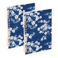 thumbnail image 1 of FORMRS 1-Subject Spiral Notebook 8" x 5" College Ruled 60 Refillable Sheet A5 Hard Cover, Floral Ocean Waves, 1 of 7