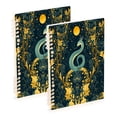 thumbnail image 1 of FORMRS 1-Subject Spiral Notebook 8" x 5" College Ruled 60 Refillable Sheet A5 Hard Cover, Green Celestial Serpent, 1 of 7