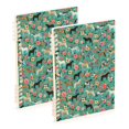thumbnail image 1 of FORMRS 1-Subject Spiral Notebook 8" x 5" College Ruled 60 Refillable Sheet A5 Hard Cover, Green Floral Horses Pattern, 1 of 7