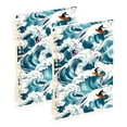 thumbnail image 1 of FORMRS 1-Subject Spiral Notebook 8" x 5" College Ruled 60 Refillable Sheet A5 Hard Cover, Green Ocean Waves Pattern, 1 of 7