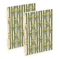 thumbnail image 1 of FORMRS 1-Subject Spiral Notebook 8" x 5" College Ruled 60 Refillable Sheet A5 Hard Cover, Green Stripe Flowers, 1 of 7