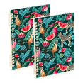 thumbnail image 1 of FORMRS 1-Subject Spiral Notebook 8" x 5" College Ruled 60 Refillable Sheet A5 Hard Cover, Green Tropical Pattern, 1 of 7
