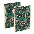thumbnail image 1 of FORMRS 1-Subject Spiral Notebook 8" x 5" College Ruled 60 Refillable Sheet A5 Hard Cover, Green Vibrant Forest Pattern, 1 of 7