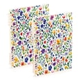 thumbnail image 1 of FORMRS 1-Subject Spiral Notebook 8" x 5" College Ruled 60 Refillable Sheet A5 Hard Cover, Green Wildflower Pattern, 1 of 7