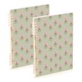 thumbnail image 1 of FORMRS 1-Subject Spiral Notebook 8" x 5" College Ruled 60 Refillable Sheet A5 Hard Cover, Green Wildflowers Pattern, 1 of 7