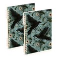 thumbnail image 1 of FORMRS 1-Subject Spiral Notebook 8" x 5" College Ruled 60 Refillable Sheet A5 Hard Cover, Mystic Crows Pattern, 1 of 7