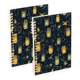 thumbnail image 1 of FORMRS 1-Subject Spiral Notebook 8" x 5" College Ruled 60 Refillable Sheet A5 Hard Cover, Orange Fireflies Pattern, 1 of 7