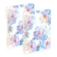 thumbnail image 1 of FORMRS 1-Subject Spiral Notebook 8" x 5" College Ruled 60 Refillable Sheet A5 Hard Cover, Pastel Flower Pattern, 1 of 7