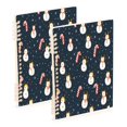 thumbnail image 1 of FORMRS 1-Subject Spiral Notebook 8" x 5" College Ruled 60 Refillable Sheet A5 Hard Cover, Playful Winter, 1 of 7