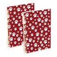 thumbnail image 1 of FORMRS 1-Subject Spiral Notebook 8" x 5" College Ruled 60 Refillable Sheet A5 Hard Cover, Red Cartoon Paws Pattern, 1 of 7