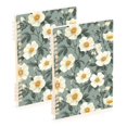 thumbnail image 1 of FORMRS 1-Subject Spiral Notebook 8" x 5" College Ruled 60 Refillable Sheet A5 Hard Cover, Sage Green Flower Pattern, 1 of 7