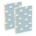 thumbnail image 1 of FORMRS 1-Subject Spiral Notebook 8" x 5" College Ruled 60 Refillable Sheet A5 Hard Cover, Simple Sheep Pattern, 1 of 7