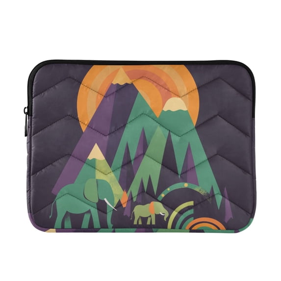 FORMRS 13-13.3 inch Laptop Sleeve Case Soft Carrying Quilted Computer Bag Cover, Abstract Animals