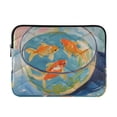 thumbnail image 1 of FORMRS 13"-13.3" Laptop Sleeve Protective Case Soft Carrying Quilted Computer Bag Cover, Art Goldfish, 1 of 7