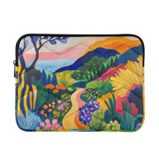 FORMRS 13"-13.3" Laptop Sleeve Protective Case Soft Carrying Quilted Computer Bag Cover, Art Path