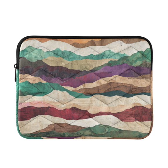 FORMRS 13"-13.3" Laptop Sleeve Protective Case Soft Carrying Quilted Computer Bag Cover, Artistic Desert Waves