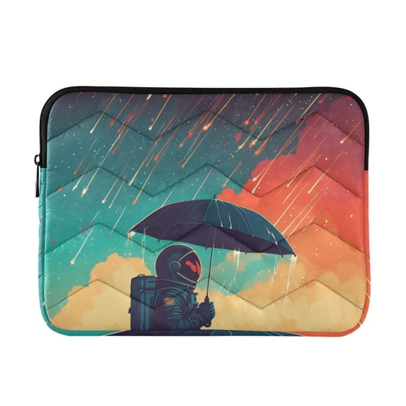 FORMRS 13-13.3 inch Laptop Sleeve Case Soft Carrying Quilted Computer Bag Cover, Astronaut and Sky