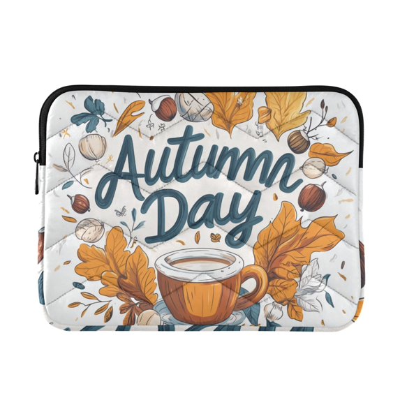 FORMRS 13-13.3 inch Laptop Sleeve Case Soft Carrying Quilted Computer Bag Cover, Autumn Day with Cocoa Pattern