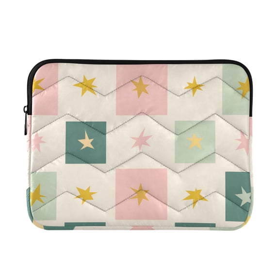 FORMRS 13-13.3 inch Laptop Sleeve Case Soft Carrying Quilted Computer Bag Cover, Beige Abstract