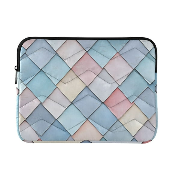 FORMRS 13-13.3 inch Laptop Sleeve Case Soft Carrying Quilted Computer Bag Cover, Beige Art Pattern