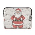thumbnail image 1 of FORMRS 13-13.3 inch Laptop Sleeve Case Soft Carrying Quilted Computer Bag Cover, Beige Christmas Santa, 1 of 7