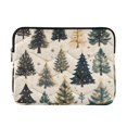 thumbnail image 1 of FORMRS 13-13.3 inch Laptop Sleeve Case Soft Carrying Quilted Computer Bag Cover, Beige Christmas Trees, 1 of 7