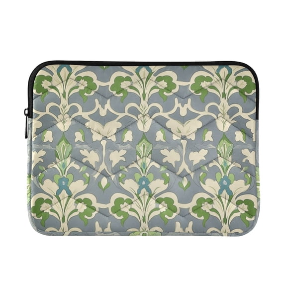 FORMRS 13"-13.3" Laptop Sleeve Protective Case Soft Carrying Quilted Computer Bag Cover, Beige Floral