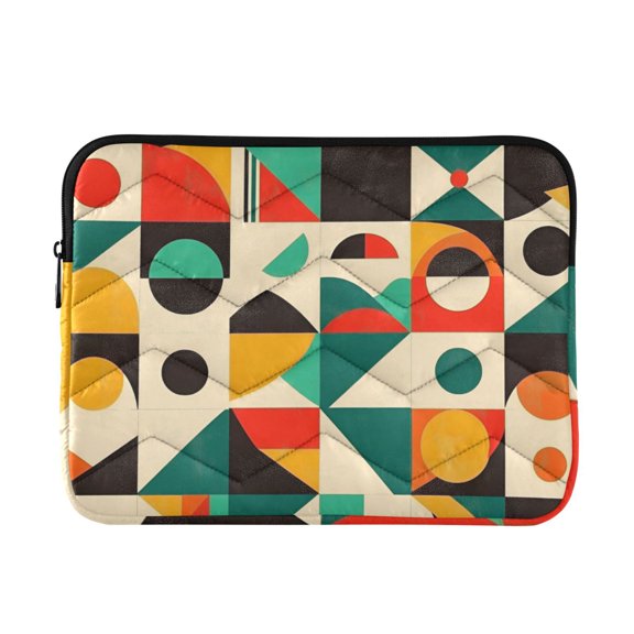 FORMRS 13"-13.3" Laptop Sleeve Protective Case Soft Carrying Quilted Computer Bag Cover, Beige Geometric