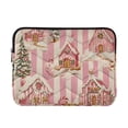 thumbnail image 1 of FORMRS 13-13.3 inch Laptop Sleeve Case Soft Carrying Quilted Computer Bag Cover, Beige Gingerbread Houses, 1 of 7