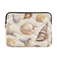 thumbnail image 1 of FORMRS 13-13.3 inch Laptop Sleeve Case Soft Carrying Quilted Computer Bag Cover, Beige Watercolor Seashells, 1 of 7