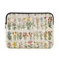 thumbnail image 1 of FORMRS 13"-13.3" Laptop Sleeve Protective Case Soft Carrying Quilted Computer Bag Cover, Beige Wildflowers, 1 of 7