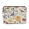 thumbnail image 1 of FORMRS 13-13.3 inch Laptop Sleeve Case Soft Carrying Quilted Computer Bag Cover, Birds and Teapots, 1 of 7