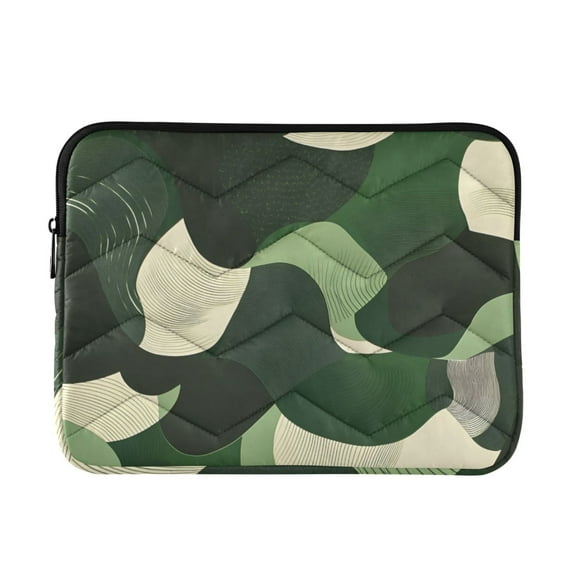 FORMRS 13"-13.3" Laptop Sleeve Protective Case Soft Carrying Quilted Computer Bag Cover, Black Abstract