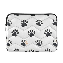 FORMRS 13-13.3 inch Laptop Sleeve Case Soft Carrying Quilted Computer Bag Cover, Black Cartoon Cat Paw